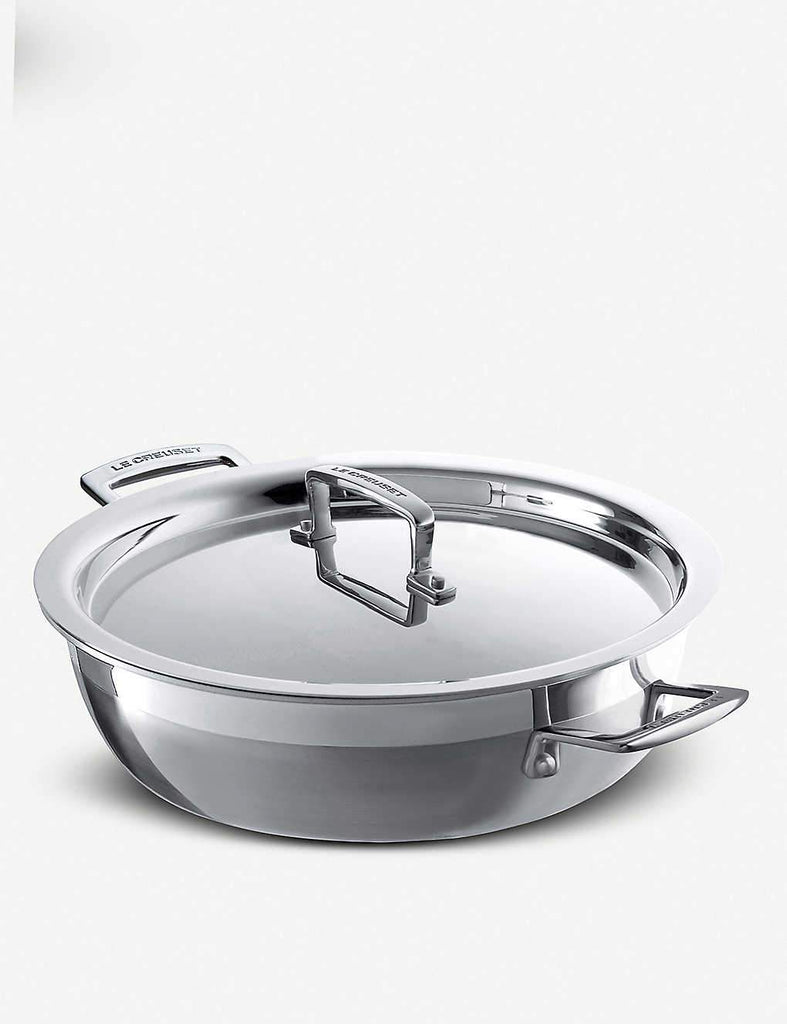 LE CREUSET 3-ply Stainless Steel Shallow Braiser 26cm - 1000FUN