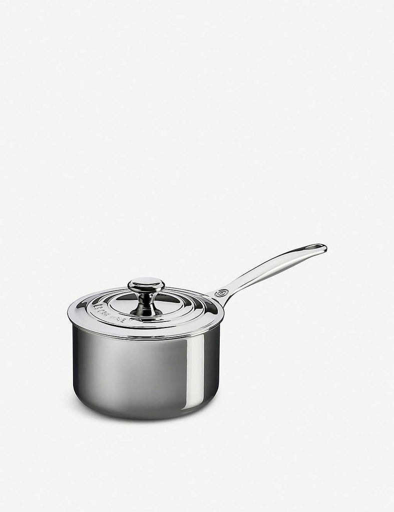LE CREUSET Non-Stick Stainless Steel Saucepan with Lid 16cm - 1000FUN