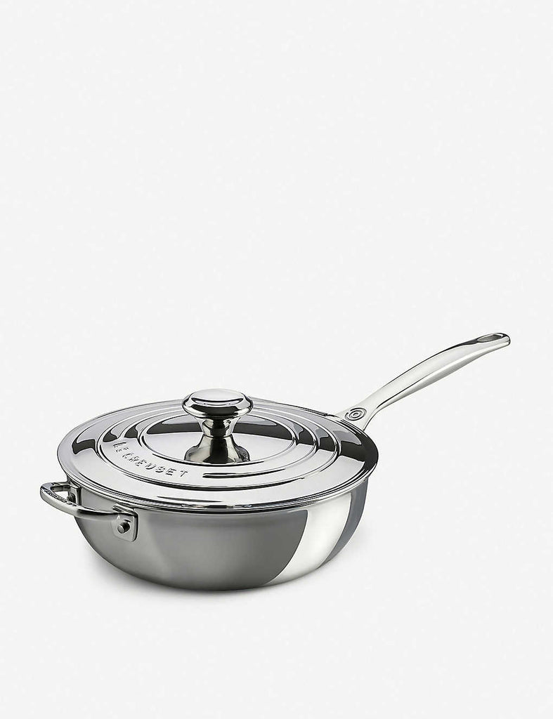LE CREUSET Non-Stick Stainless Steel Saucepan with Lid 20cm - 1000FUN