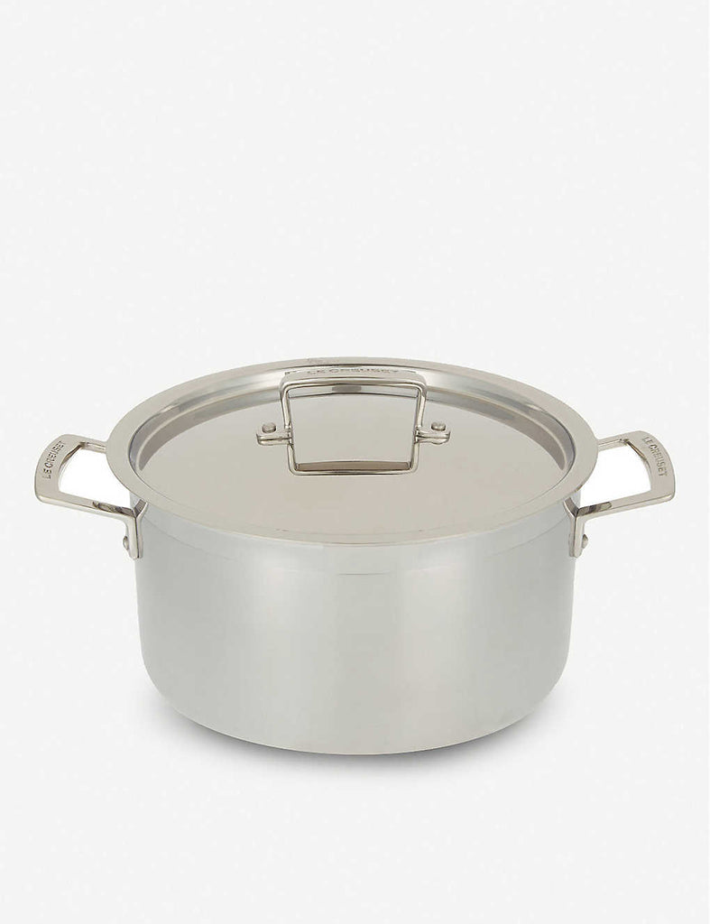 LE CREUSET 3-ply Stainless Steel Deep Casserole Dish 24cm - 1000FUN