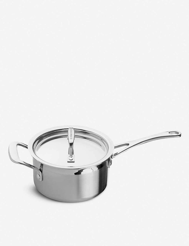 LE CREUSET 3-ply Stainless Steel Saucepan with Lid 16cm - 1000FUN