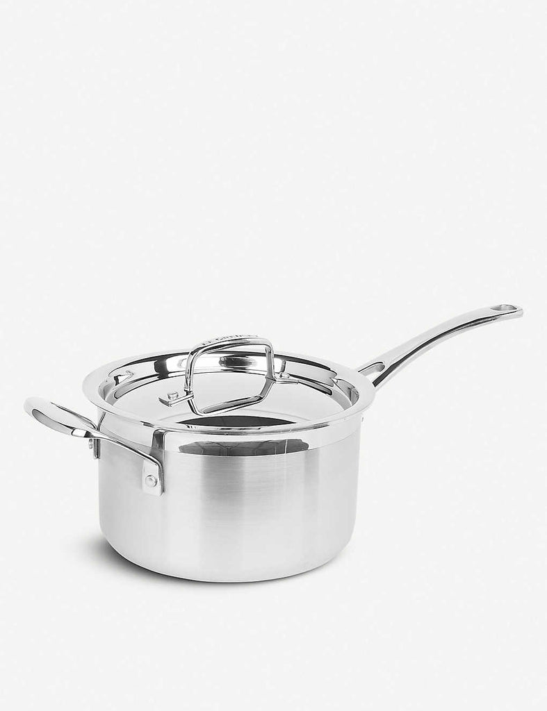 LE CREUSET 3-ply Stainless Steel Saucepan with Lid 18cm - 1000FUN