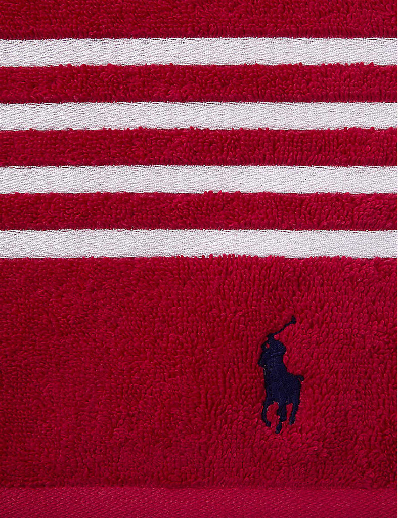 RALPH LAUREN HOME Travis Red Rose Cotton Hand Towel 50cm x 100cm