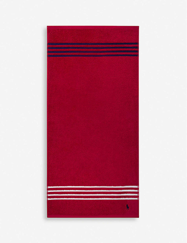 RALPH LAUREN HOME Travis Red Rose Cotton Hand Towel 50cm x 100cm