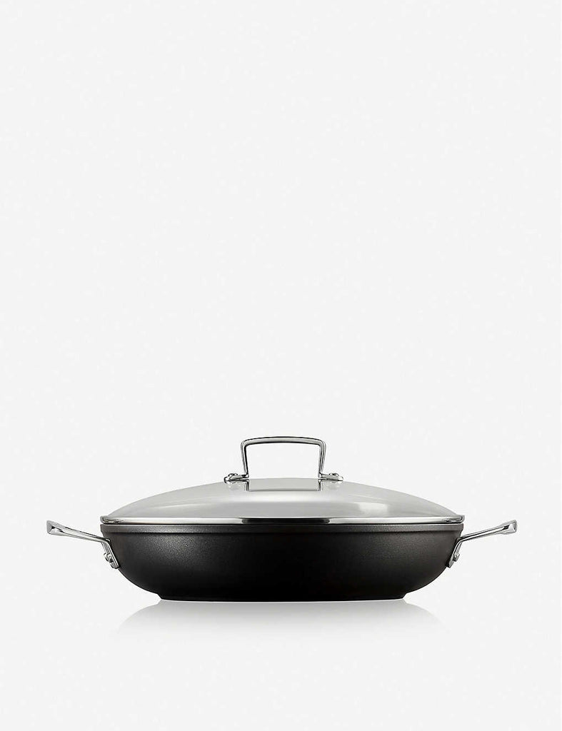 LE CREUSET Toughened Non-Stick Shallow Casserole Dish with Glass Lid 30cm - 1000FUN