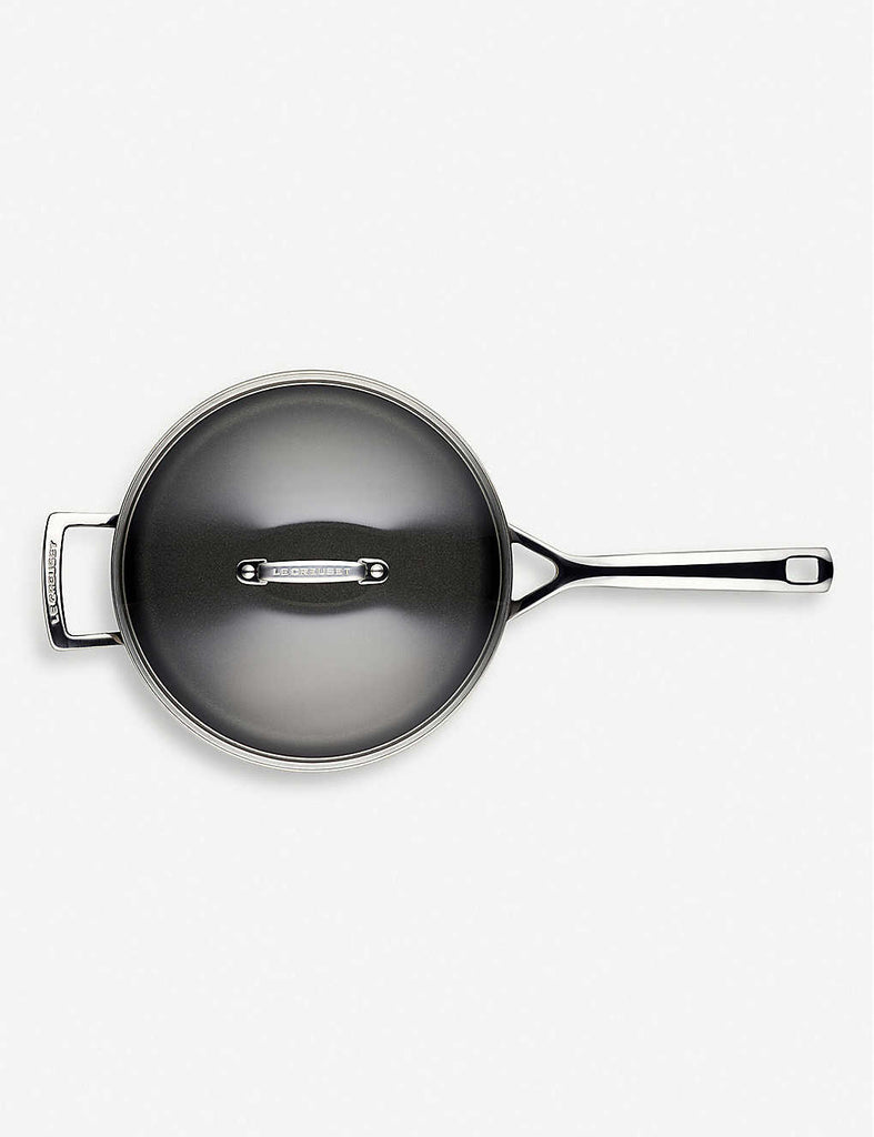 LE CREUSET Toughened Non-Stick Sauté Pan with Heat-Resistant Glass Lid 26cm - 1000FUN