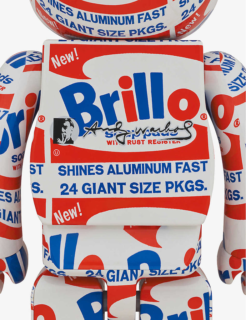 BE@RBRICK Andy Warhol ‘’Brillo’’ Graphic-Print 1000% Figurine