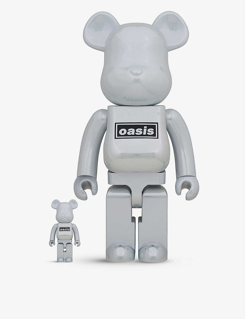 BE@RBRICK Oasis White Graphic-Print 100% & 400% Figures Set of Two