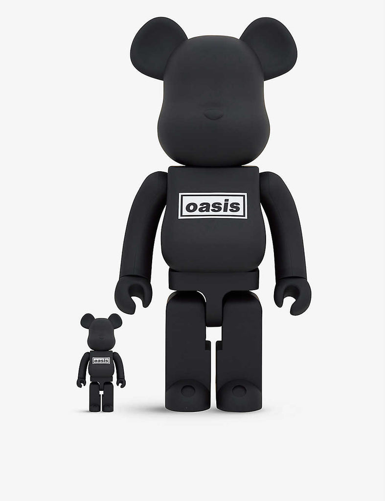 BE@RBRICK Oasis Black Graphic-Print 100% & 400% Figures Set of Two