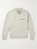 FEAR OF GOD ESSENTIALS Logo-Print Cotton-Blend Jersey Mock-Neck Sweatshirt