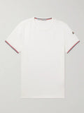 MONCLER Logo-Appliquéd Striped Stretch-Cotton Jersey T-Shirt